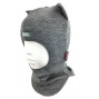 Зимний шлем Бизи "Кошка" Серый меланж