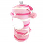 Зимний шлем Бизи "Принцесса" розовый/белый/ярко-розовый (полоска)