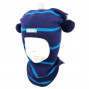 Зимний шлем Бизи "Принц" Тёмно-синий/бирюзово-голубой (полоска)