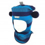 Зимний шлем Бизи "Принц" Морская волна/бирюзово-голубой/тёмно-синий (полоска)