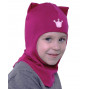 Зимний шлем Бизи "Кошка" Фуксия 