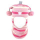 Зимний шлем Бизи "Принцесса" розовый/белый/ярко-розовый (полоска)