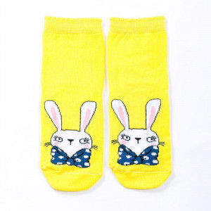 Детские носки "Кролики" лимонный