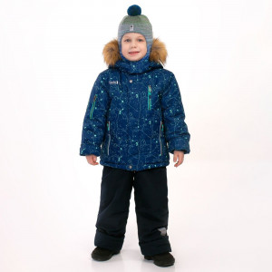 Зимний костюм для мальчика UKI kids "Волки" синий